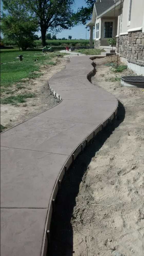 textured concrete sidewalk